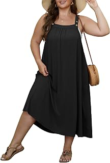 Women's Plus Size Summer Dress 2026 Overall Sundress Loose Fit Adjustable Strap Beach Swimsuit Cover Up: OEM Production and Sizing Notes