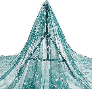 NBEADS 3 Yards Embroidered Flower Fabric, 51inch Wide Organza Embroidered Tulle Lace Fabric Mesh Lace Fabric for DIY Wedding Handmade Dress: Ombre Dyeing and Production Notes