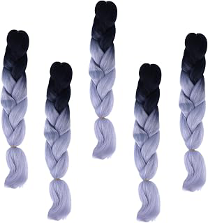 5pcs Ombre Synthetic Braids Hair Extensions for Braided Hairstyles: Ombre Dyeing and Production Notes