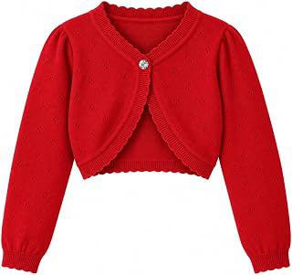 Girls Cardigan Knit Sweater Toddler Baby Kids Bolero Shrug: Jacquard Weave and Production Notes