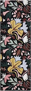 TOWN & COUNTRY LUXE Livie Floral Drip Everwash Washable Multi-Use Decorative Kitchen Runner and Bedroom Rug with Non-Slip Backing, Black, 24