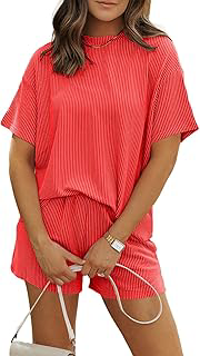 MARZXIN Women 2 Piece Short Set with Vertical Stripes Summer Cruise Outfits: OEM Production and Sizing Notes