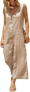 Women Button Down Jumpsuits Cotton Linen Casual Rompers Overalls: OEM Production and Sizing Notes