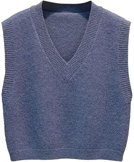 Women's Knitted Vest - Solid Color Sleeveless Sweater Vest Autumn Winter V-Neck Fashion Jacquard Casual Knitted Plu: Jacquard Weave and Production Notes