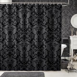 Erosebridal Adults Gothic Damask Shower Curtain Antique Victorian Baroque Bathroom Curtain 72
