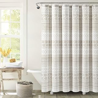 Lush Decor Hygge Geo Shower Curtain, 72