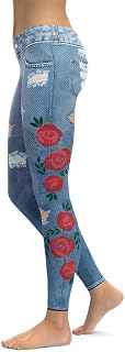 Denim Leggings for Women Yoga Pants: Print Design and Production Notes