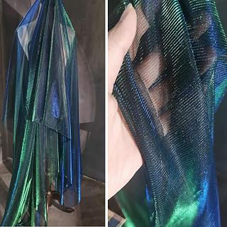 Blue Green Iridescent Sheer Tulle Fabric, Chameleon Holographic Mesh Fabric by The Yard for Wedding, Party Decor & DIY Crafts，39in*59in: Fabric Sourcing and Quality Notes