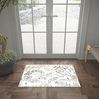 Stella Cream 2x3 Floral Area Rug for Living Room Bedroom Dining Room Entryway Kitchen Indoor Entry - 2' x 3': Jacquard Weave and Production Notes