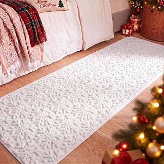 2' X 6' Christmas Area Rugs Snowflake Winter Rug, White: Jacquard Weave and Production Notes