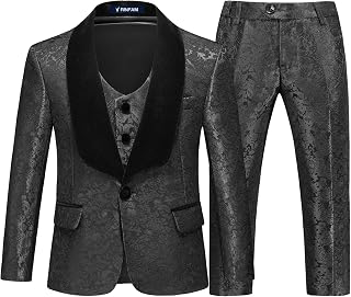 Boys Tuxedo Suits Set Jacquard Kids Dress Floral Outfit: Jacquard Weave and Production Notes