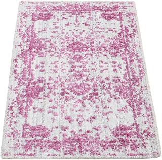 Pink Fine Jacquard Natural Dyes Hand Loomed Wool and Plant Based Silk Mat Oriental Rug (2'x3'): Jacquard Weave and Production Notes