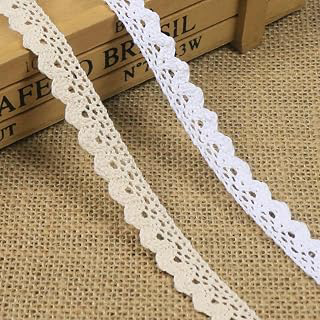 10 Yard Vintage Lace Trim Cotton Ribbon Crochet Sewing Lace for DIY Craft Scrapbooking Gift Package Wrapping Bridal Wedding Decoration (White): Fabric Sourcing and Quality Notes