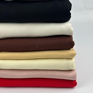 Cotton 1x1 Rib Knit Fabric by the Yard, Rib Only (Jersey Sold Separately), Matching Trim for 200 GSM Cotton Jersey, for Cuffs Collars Necklines: Fabric Sourcing and Quality Notes