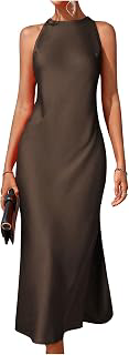 Women's Elegant Crew Neck Maxi Slit Cocktail Tank Wedding Dress: OEM Production and Sizing Notes