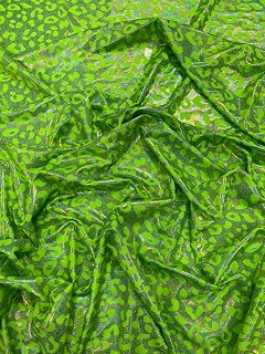 Backdrop King Inc,Leopard Oil Spill Metallic Print on a Stretch Nylon Spandex Tricot/Milliskin - Sold by the Yard. (Lime Green): Fabric Sourcing and Quality Notes