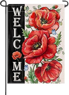 Artofy Welcome Spring Poppy Flower Small Decorative Garden Flag, Red Floral: Fabric Sourcing and Quality Notes