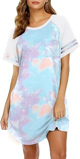 Nightgowns for Women Color Block Sleep Shirt Short Sleeve Sleepwear: OEM Production and Sizing Notes