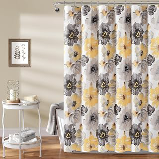 Lush Decor Leah Floral Shower Curtain, 72