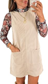 Womens Corduroy Overall Dress Sleeveless Pinafore Pockets: OEM Production and Sizing Notes