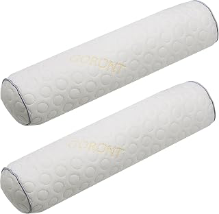 Cylindrical Pillow,Bedding Round Neck Pillow (Pack of 2, White Jacquard) 18 x 4 inches,Bolster Pillow for Bed, Legs, Back and Yoga (18x4): Jacquard Weave and Production Notes