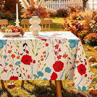 SASTYBALE Vinyl Tablecloth with Flannel Backing 52x70 Inch Rectangle: Fabric Sourcing and Quality Notes
