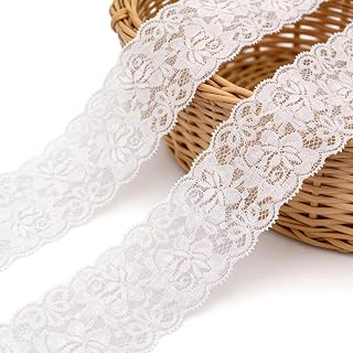 QingHan White Lace Trim Ribbon: 10 Yards 2.36 Inch Wide Lace Ribbon for Sewing - Floral Lace Trim for Crafts - Bridal Wedding Dress - Gift: Fabric Sourcing and Quality Notes