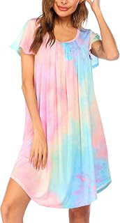 Nightgowns for Women Pleated Moo Moos Short Sleeves House Dresses: OEM Production and Sizing Notes