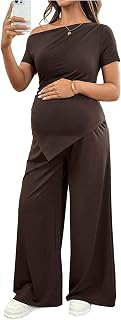 SweatyRocks Women's Maternity Sets 2 Piece Off The Shoulder Top and Pants: OEM Production and Sizing Notes