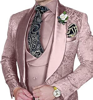 Jacquard Men Tuxedo Suit Set One Botton Suit Men 3 Piece Suit for Wedding: Jacquard Weave and Production Notes