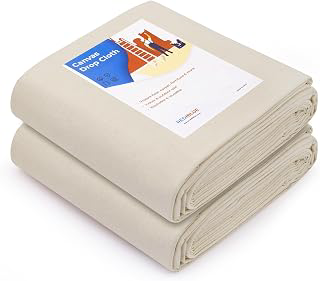 REDIBLUE Canvas Drop Cloth 4 x 12 feet (Pack of 2) - Highly Absorbent Seamless Cotton Fabric, Multipurpose Protection for Floor, Carpet: Fabric Sourcing and Quality Notes
