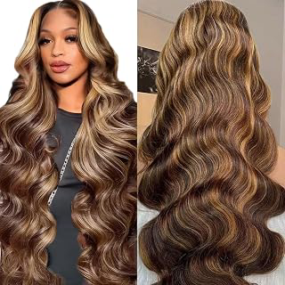 13x6 Honey Blonde Ombre Lace Front Wig 4/27 Human Hair Highlight Wig 28Inch: Ombre Dyeing and Production Notes