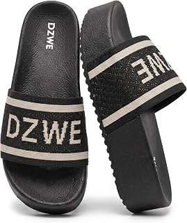 Platform Sandals Women Street Slides, Black Wedge Sandals for Women with Chunky Foam Sole and Bold Jacquard Logo Strap, Urban Espadrilles for: Jacquard Weave and Production Notes