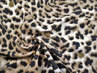 Bullet Printed Liverpool Textured Fabric 4 way Stretch Cheetah Taupe Black W35: Fabric Sourcing and Quality Notes