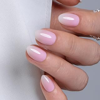 CurvLife Extra Short Almond Ombre Press On Nails, Silk Fade Nude Pink: Ombre Dyeing and Production Notes