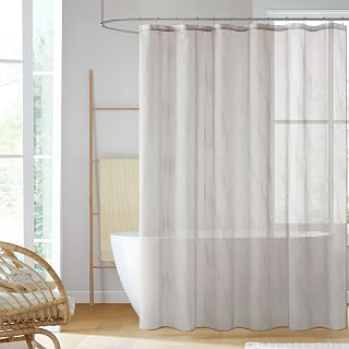 Madison Park Anna Sheer Shower Curtain for Bathroom, 72 x 72