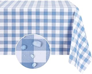Romanstile Gingham Vinyl Tablecloth, Rectangle 54 x 78, Light Blue: Fabric Sourcing and Quality Notes