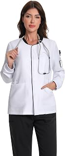 Scrub Jackets for Woman,Button Front Closure Scrubs Jacket with 4 Pockets: Jacquard Weave and Production Notes