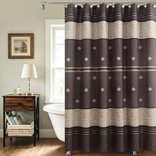 GASIYU Brown Shower Curtain Dark Coffee Damask Luxury Fabric Standard 72x72: Jacquard Weave and Production Notes