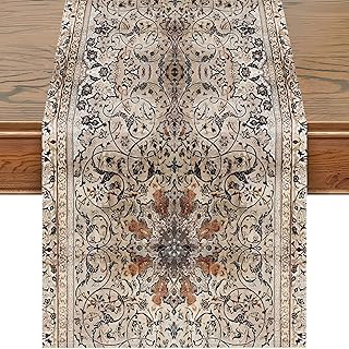 Snycler Table Runner Boho Table Runners Vintage Elegant Farmhouse Table Center Linen Decor for Home Dining Party Entrance (13x48 Inch) Boho-Brown: Jacquard Weave and Production Notes