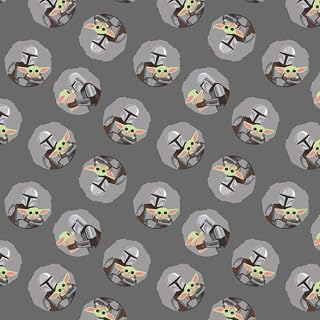 Baby Yoda Fabric, by The Yard, Star Wars The Mandalorian II, Mando and Child Toss, Camelot Fabrics, 73800265-02 Grey, Quilting Cotton BTY: Fabric Sourcing and Quality Notes