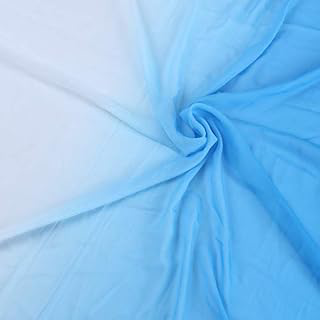 2-Tone Ombre Shade Chiffon Fabric Gradient Color for Draped Gowns Dress Making, 58