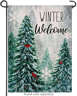 Artofy Winter Welcome Decorative Garden Flag Pine Trees, Snowy Forest Red: Fabric Sourcing and Quality Notes