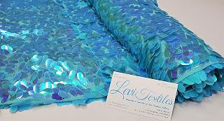 The Mermaid Sequin 3 Feet 1 Yards Iridescent Oval Paillette Sequin Scales Fabric on Poly Mesh, by The Yard (1 Yards, Iridescent Aqua): Fabric Sourcing and Quality Notes
