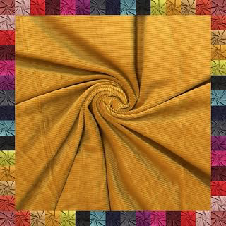 Creek Corduroy (tm) Polyester Spandex Fabric - Knit Corduroy for Bottom Weight & Everyday - Mustard - Cut By The Yard: Fabric Sourcing and Quality Notes