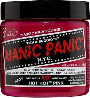 Manic Panic Semi Permanent Hot Hot Pink Hair Dye, 4 oz: Ombre Dyeing and Production Notes