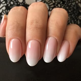 Modelones Press on Nails Short, Oval Fall Fake Nails: Ombre Dyeing and Production Notes