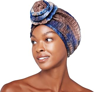 Top Knot African Turban for Women, Soft Mesh Inner Pre-Tied Bonnet, Stretchy Jacquard Headwear, Head Wrap Scarf: Jacquard Weave and Production Notes
