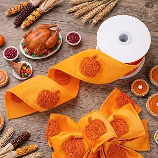 5 Yard Fall Pumpkin Velvet Ribbon Wired Edge Ribbon for Wreath Decor: Fabric Sourcing and Quality Notes