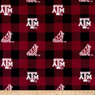 NCAA Texas A&M Aggies 1190 Buffalo Plaid Fleece, Fabric by the Yard: Fabric Sourcing and Quality Notes